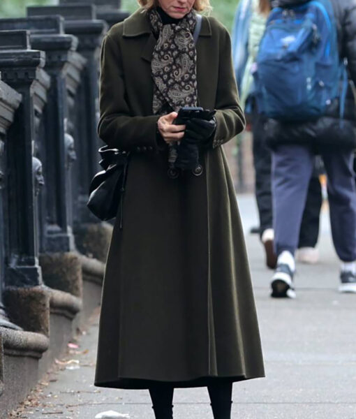 Naomi Watts The Friend Filming Green Coat