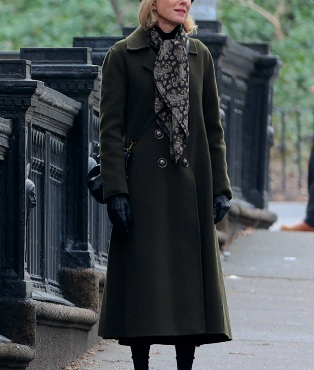 Naomi Watts Wool Green Coat (4)
