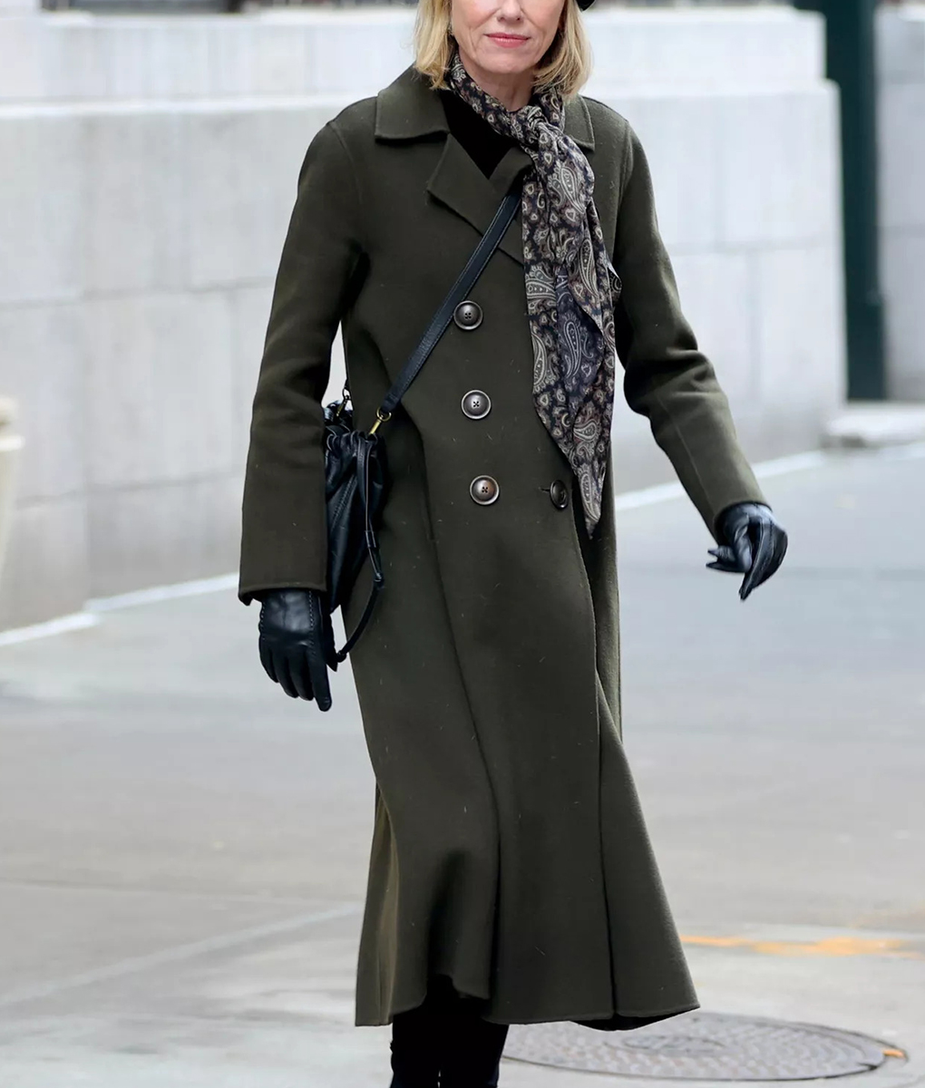 Naomi Watts Wool Green Coat (5)