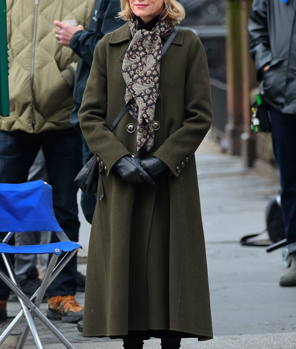 Naomi Watts Wool Green Coat (6)