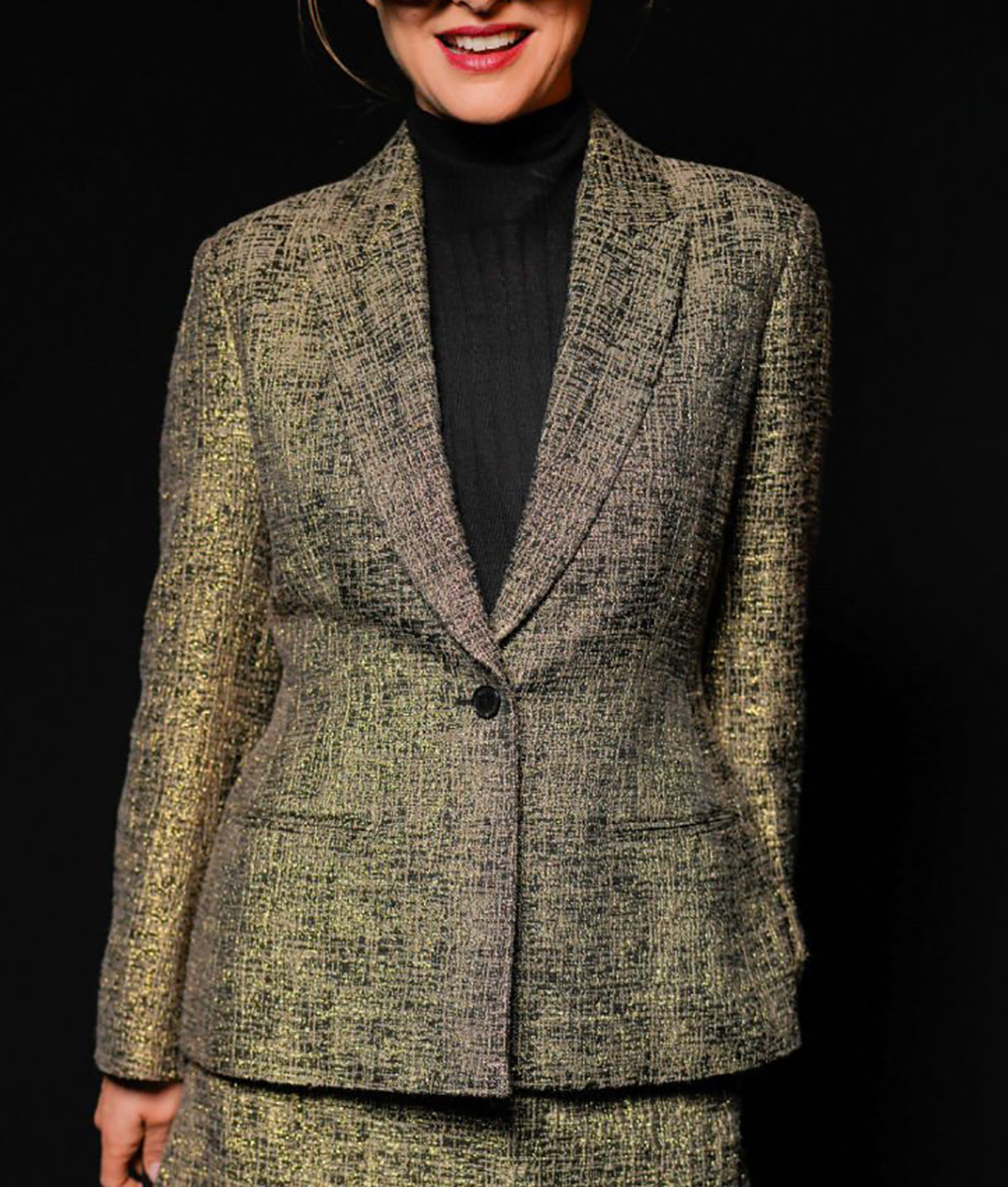 Natalie Portman Fashion Week Brown Blazer (5)