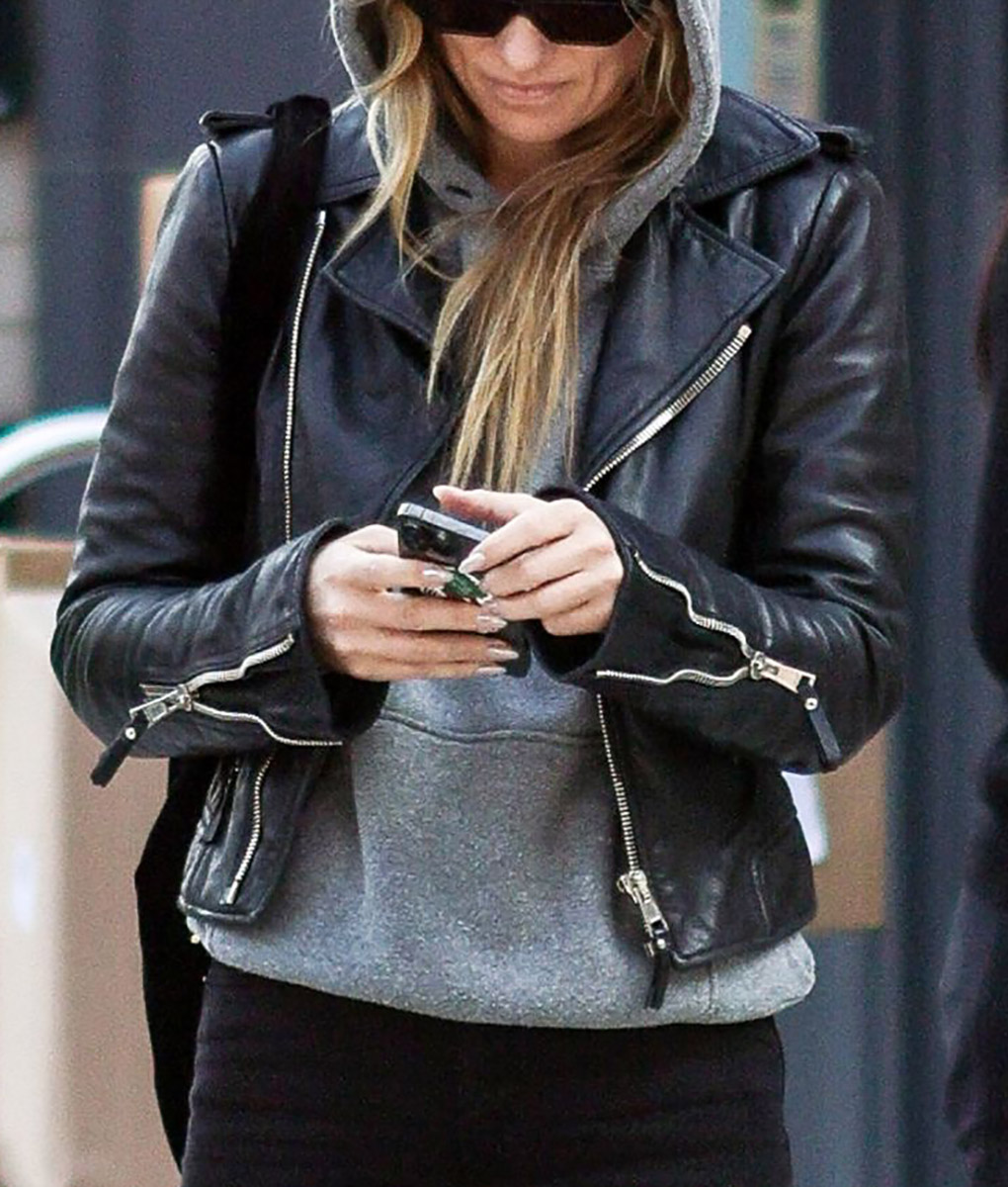 Olivia Wilde Black Leather Jacket (1)
