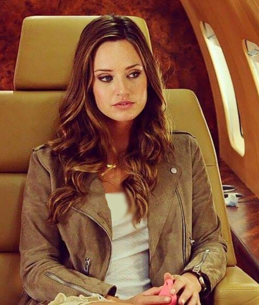 Ophelia Pryce The Royals (Merritt Patterson) Brown Suede Jacket