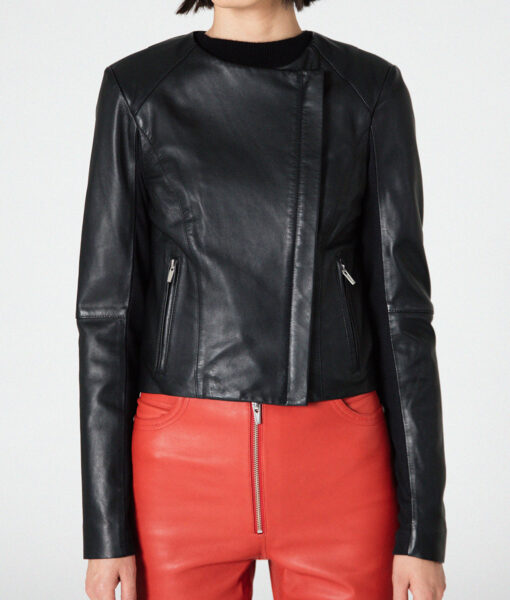 Pamela Adlon Better Things (Sam Fox) Black Leather Jacket