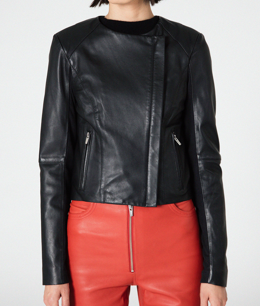 Pamela Adlon Better Things Black Leather Jacket (5)