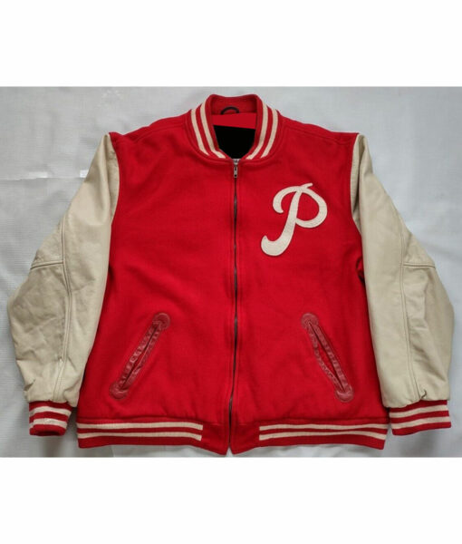 90’s Philadelphia Phillies Red Varsity Jacket-4