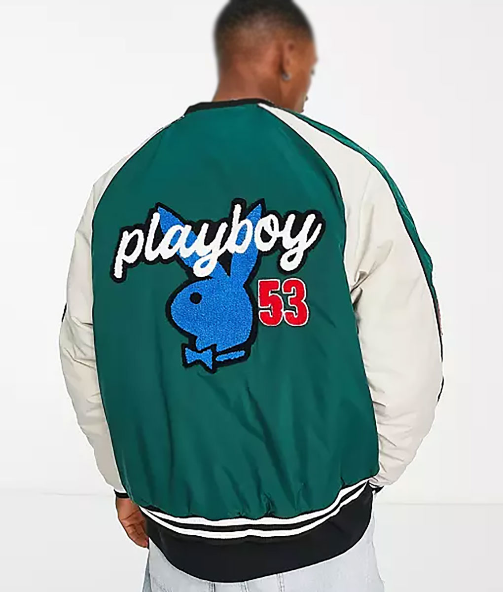 Playboy Green Varsity Jacket (1)