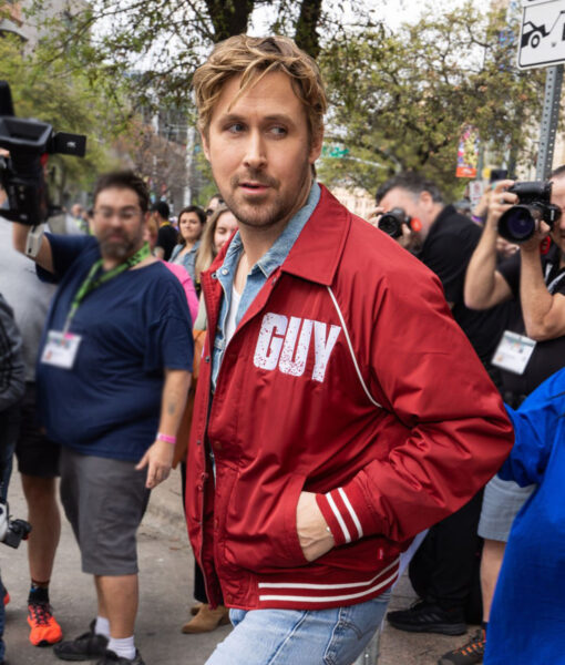 Ryan Gosling Fall Guy Red Bomber Jacket-4