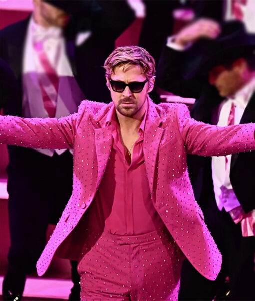 Ryan Gosling (I’m Just Ken) Oscars Bedazzled Pink Suit-4