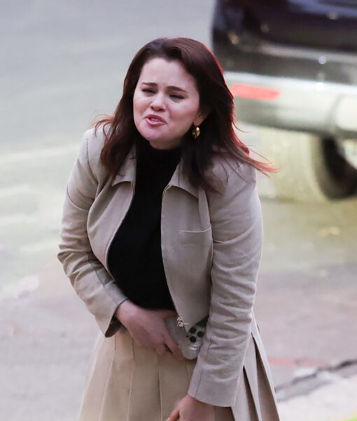 Selena Gomez Only Murders in the Building S04 Brown Jacket