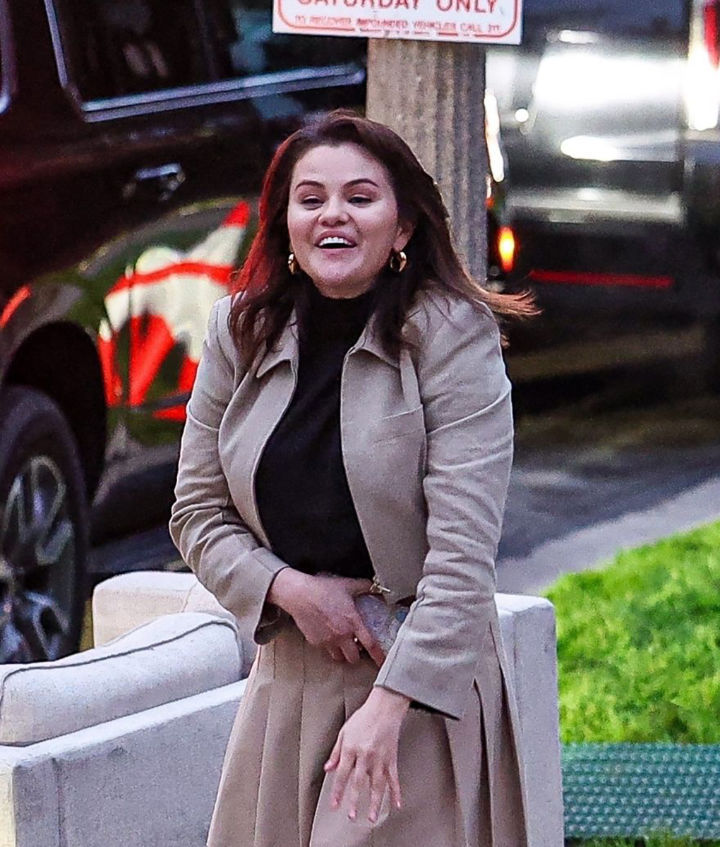 Selena Gomez Brown Cropped Jacket (4)