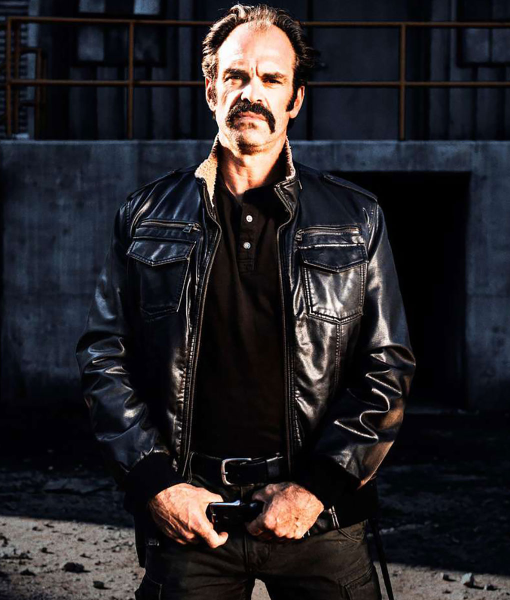Steven Ogg The Walking Dead Black Leather Jacket (1)