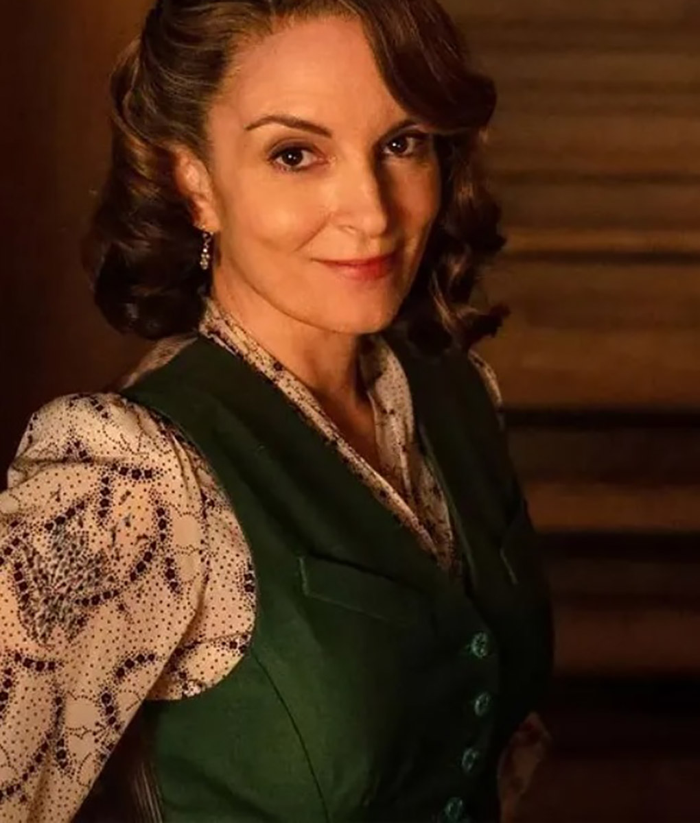 Tina Fey A Haunting in Venice Green Vest (2)