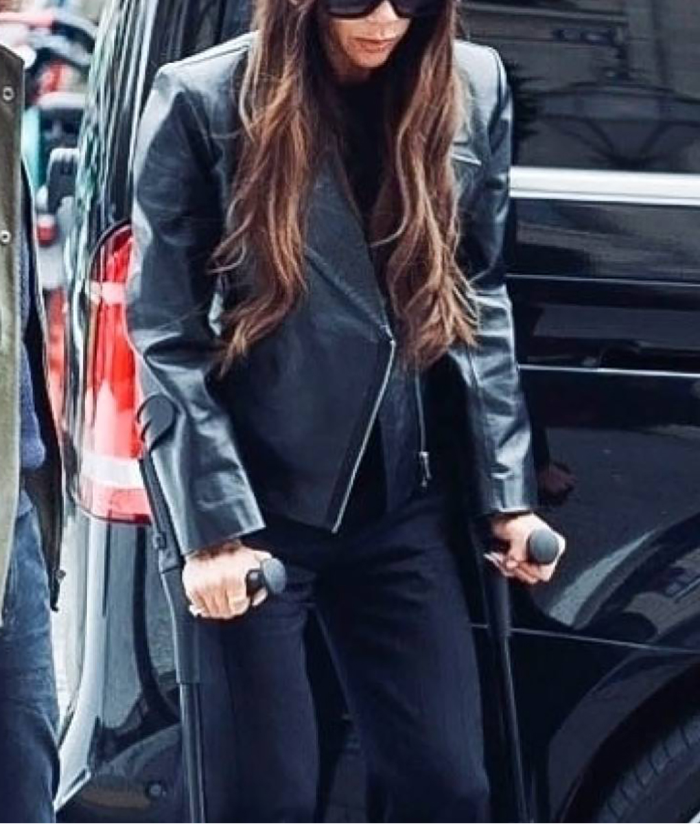Victoria Beckham Black Leather Jacket (3)