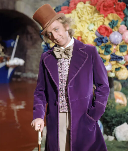 Willy Wonka (Gene Wilder) Velvet Purple Coat-3