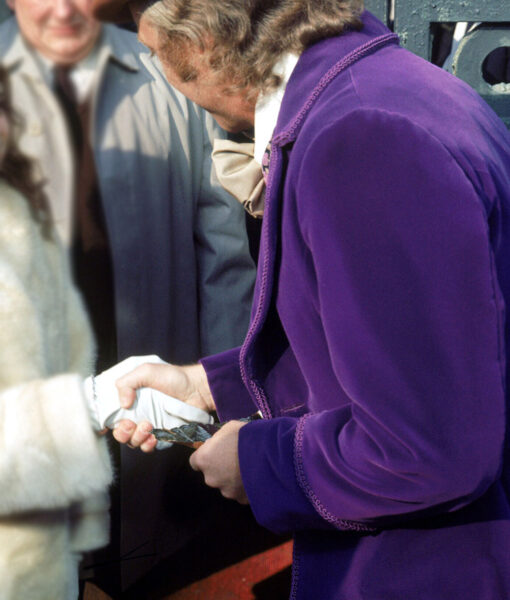 Willy Wonka (Gene Wilder) Velvet Purple Coat-5
