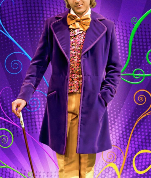 Willy Wonka (Gene Wilder) Velvet Purple Coat-1