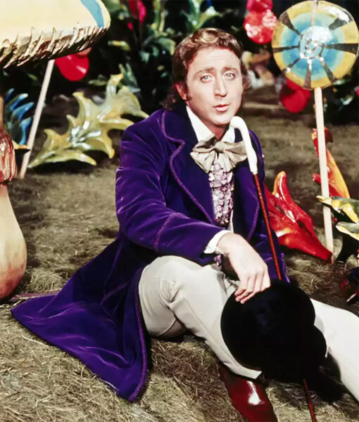Willy Wonka (Gene Wilder) Velvet Purple Coat-2