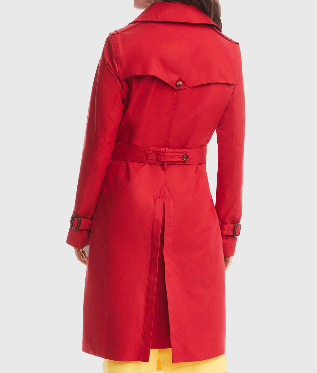 Alice Braga Dark Matter Red Trench Coat (2)