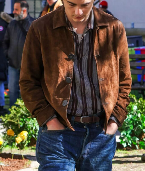 Bob Dylan A Complete Unknown (Timothee Chalamet) Brown Jacket