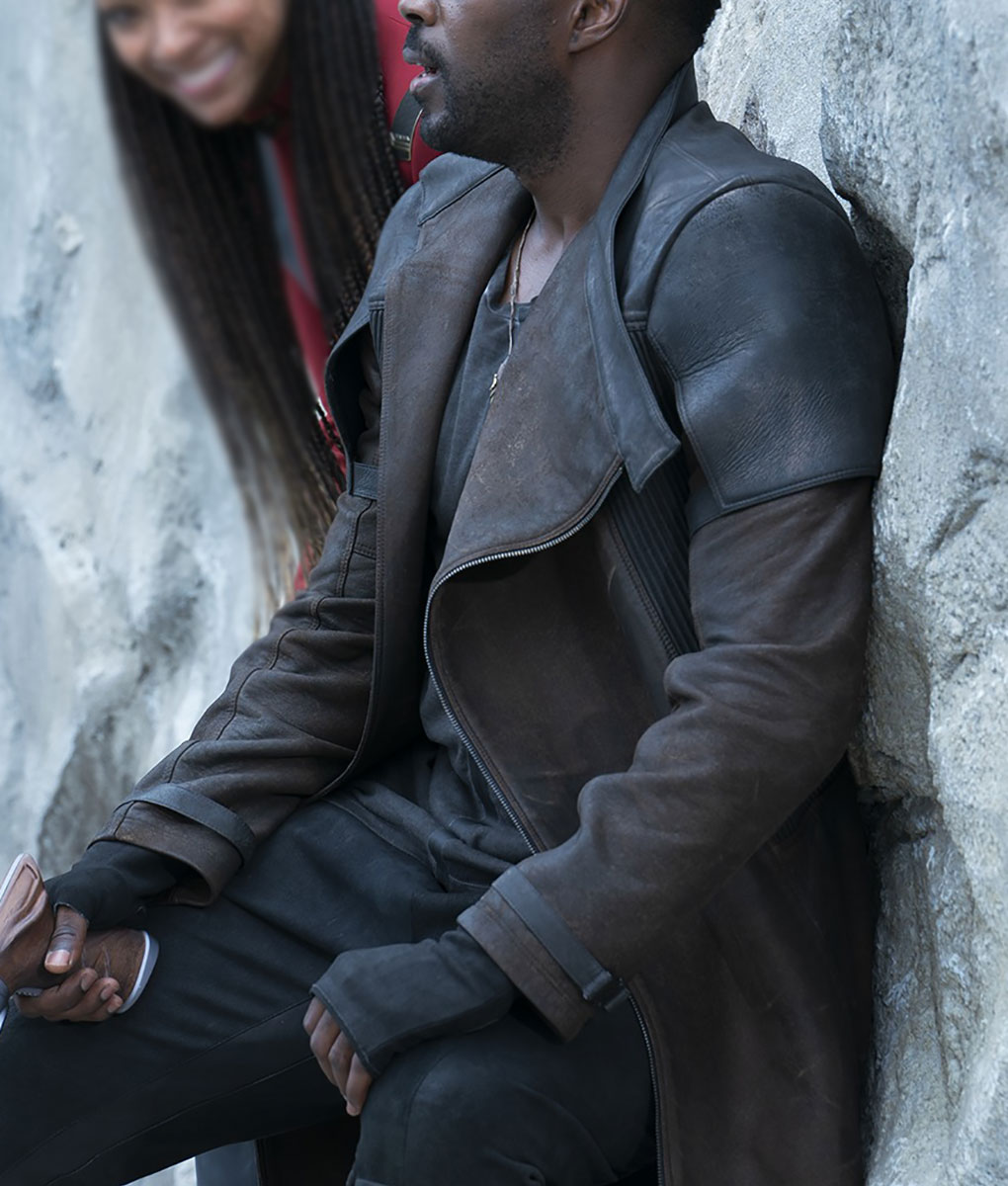 David Ajala Star Trek: Discovery Jinaal (Cleveland Booker) Brown Leather Coat
