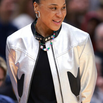 Dawn Staley NCAA Final Tournament Silver Leather Jacket-4
