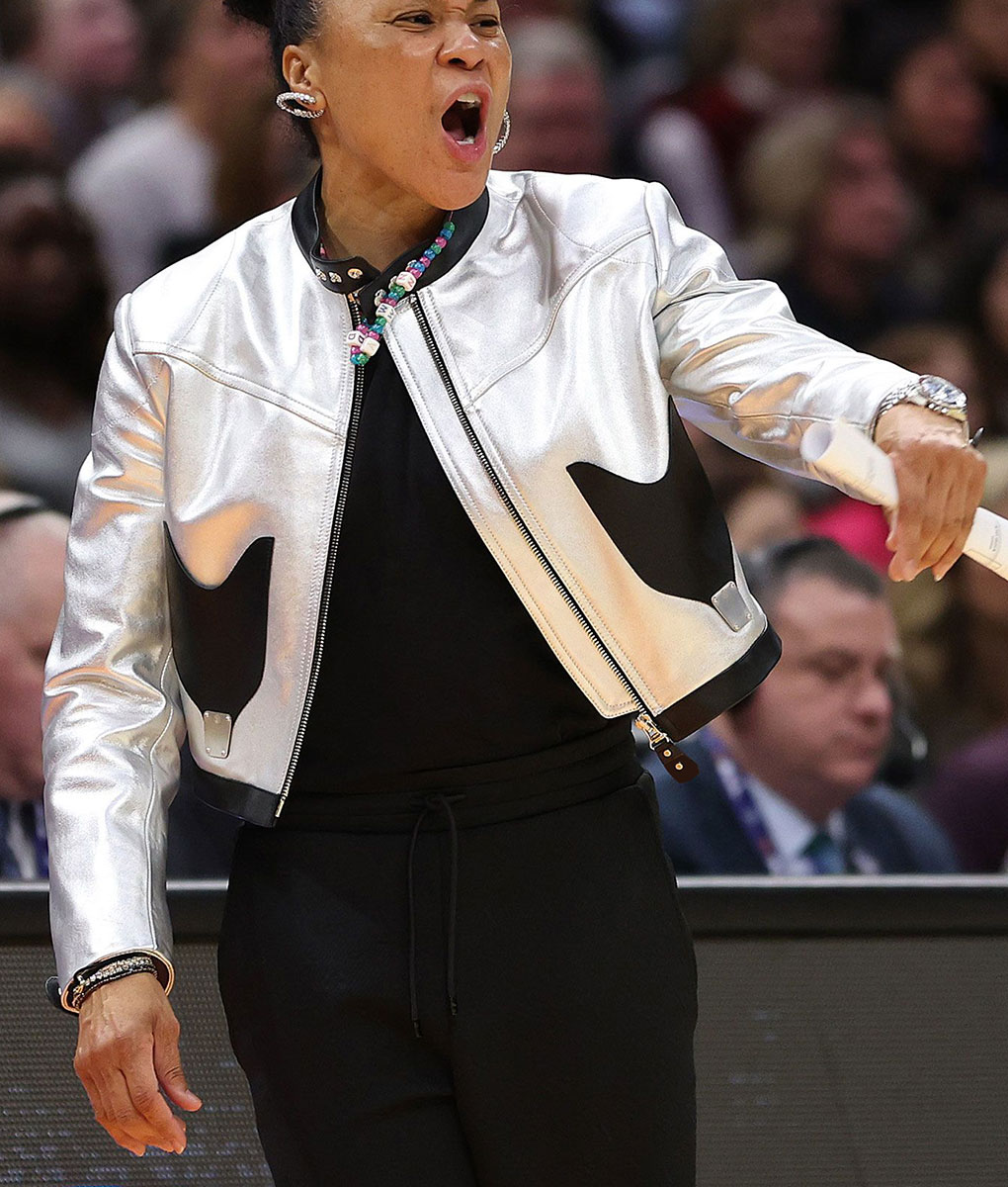Dawn Staley Silver Cropped Leather Jacket (5)