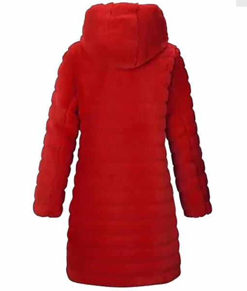 Elsbeth Red Puffer Fur Coat-1
