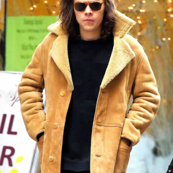 Harry Styles Shearling Suede Leather Jacket