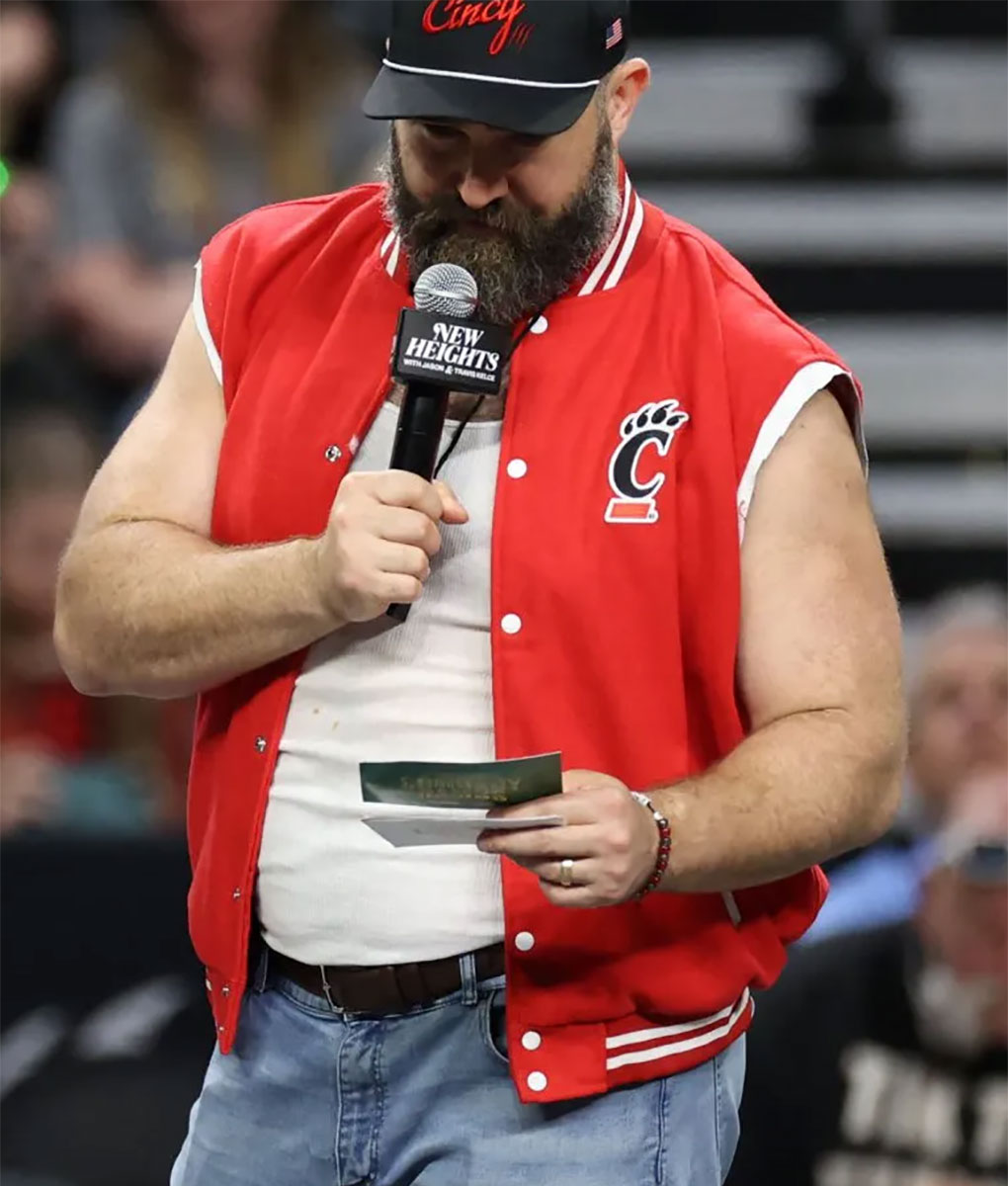 Jason Kelce Super Bowl Red Vest (4)