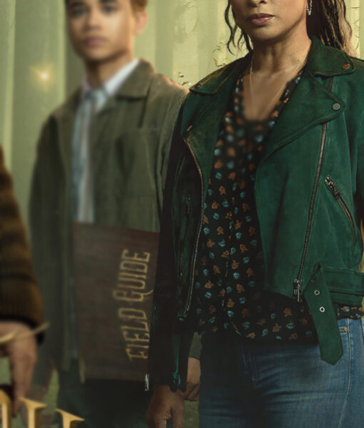 Joy Bryant The Spiderwick Chronicles (Helen Grace) Green Suede Jacket