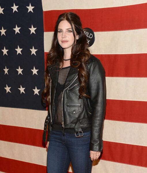 Lana Del Rey Nylon Magazine Party Black Leather Jacket