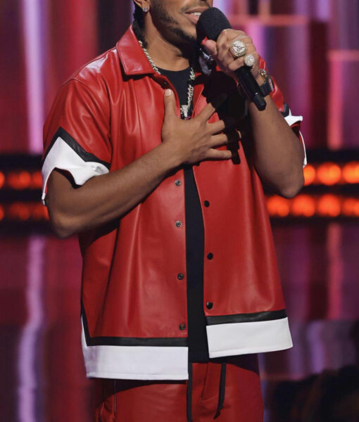 Ludacris iHeartRadio Music Award Red Leather Jacket-1