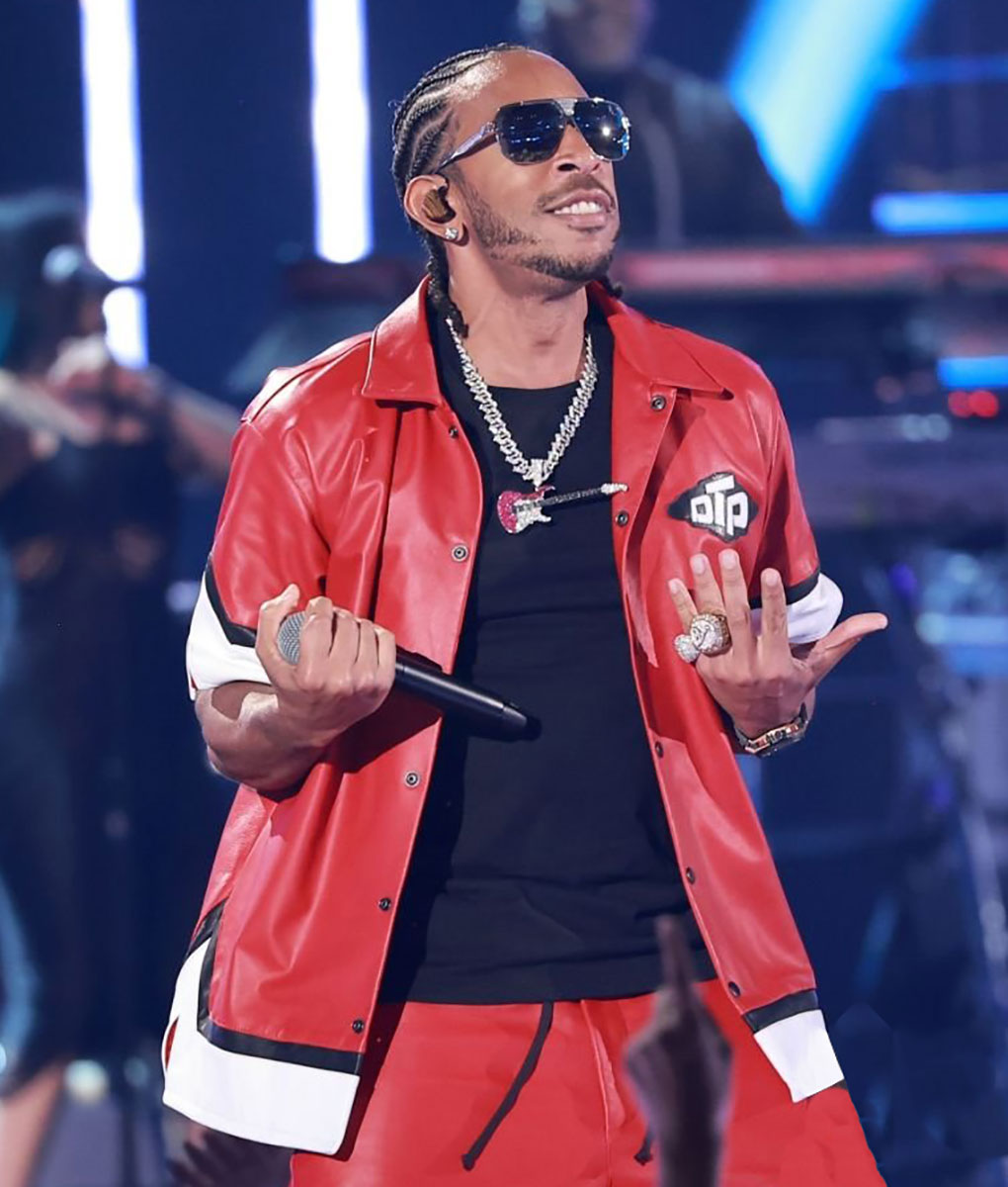 Ludacris iHeartRadio Award Red Leather Jacket (2)