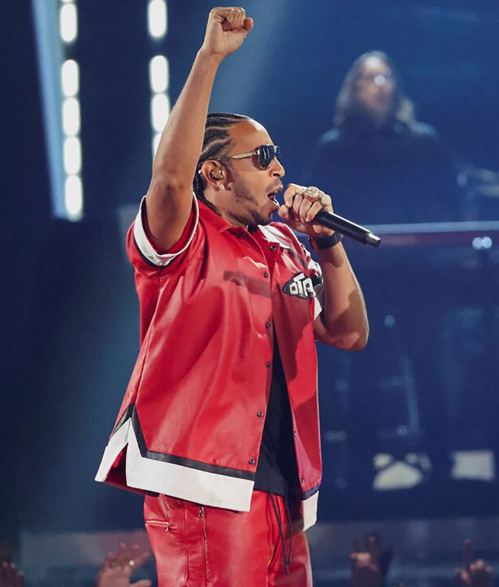 Ludacris iHeartRadio Award Red Leather Jacket (5)