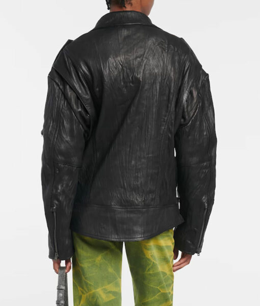 Megan Fox Coachella 2024 Black Leather Jacket-3