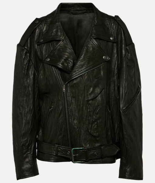 Megan Fox Coachella 2024 Black Leather Jacket-1