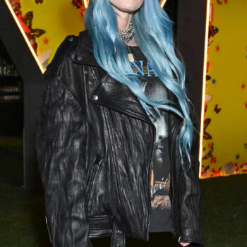 Megan Fox Coachella 2024 Black Leather Jacket-2
