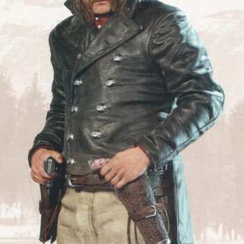Micah Bell Red Dead Redemption 2 Black Leather Tail Coat-2