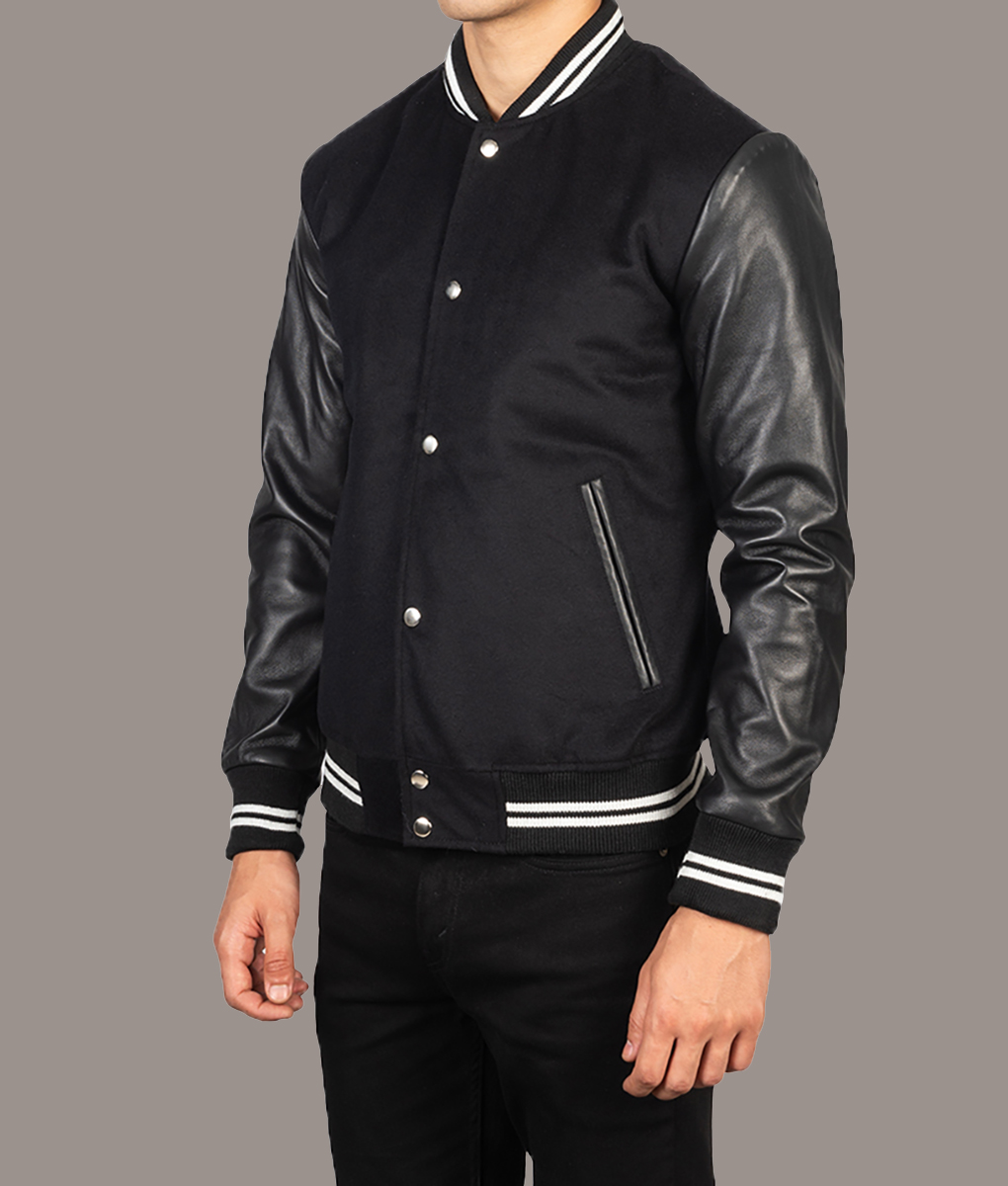 Ryan Gosling Black Varsity Jacket (5)