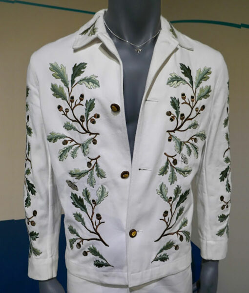 Saltburn Oliver Quick Embroidery White Jacket-4
