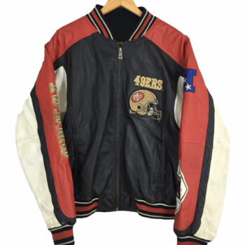 San Francisco 49ers Bomber Leather Jacket-3