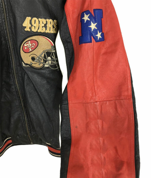 San Francisco 49ers Bomber Leather Jacket-1