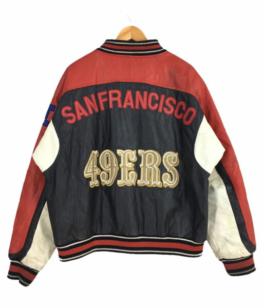 San Francisco 49ers Bomber Leather Jacket-4