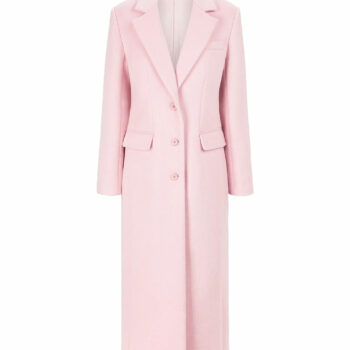 Selena Gomez Rare Beauty Long Pink Coat-1