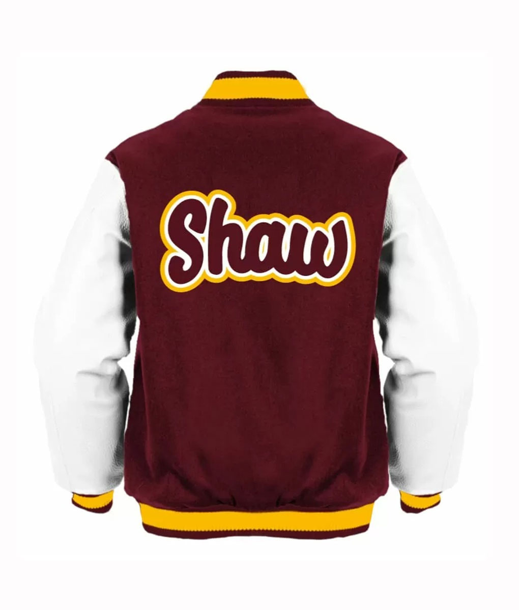 Shaw University Maroon Varsity Jacket (1)