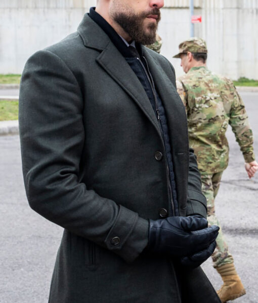 Special Agent Omar Adom FBI (Zeeko Zaki) Charcoal Gray Coat-4