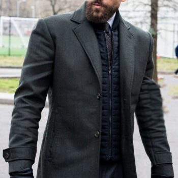 Special Agent Omar Adom FBI (Zeeko Zaki) Charcoal Gray Coat-1