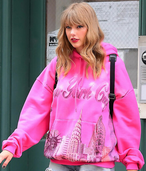 Taylor Swift New York City Pink Hoodie-2