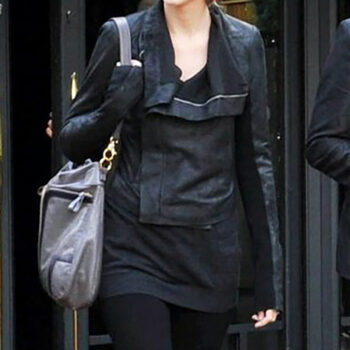 Taylor Swift Rick Owens Black Leather Jacket-4